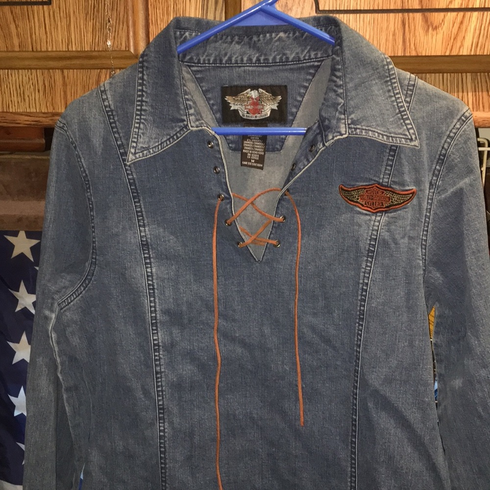 Harley Davidson denim shirt